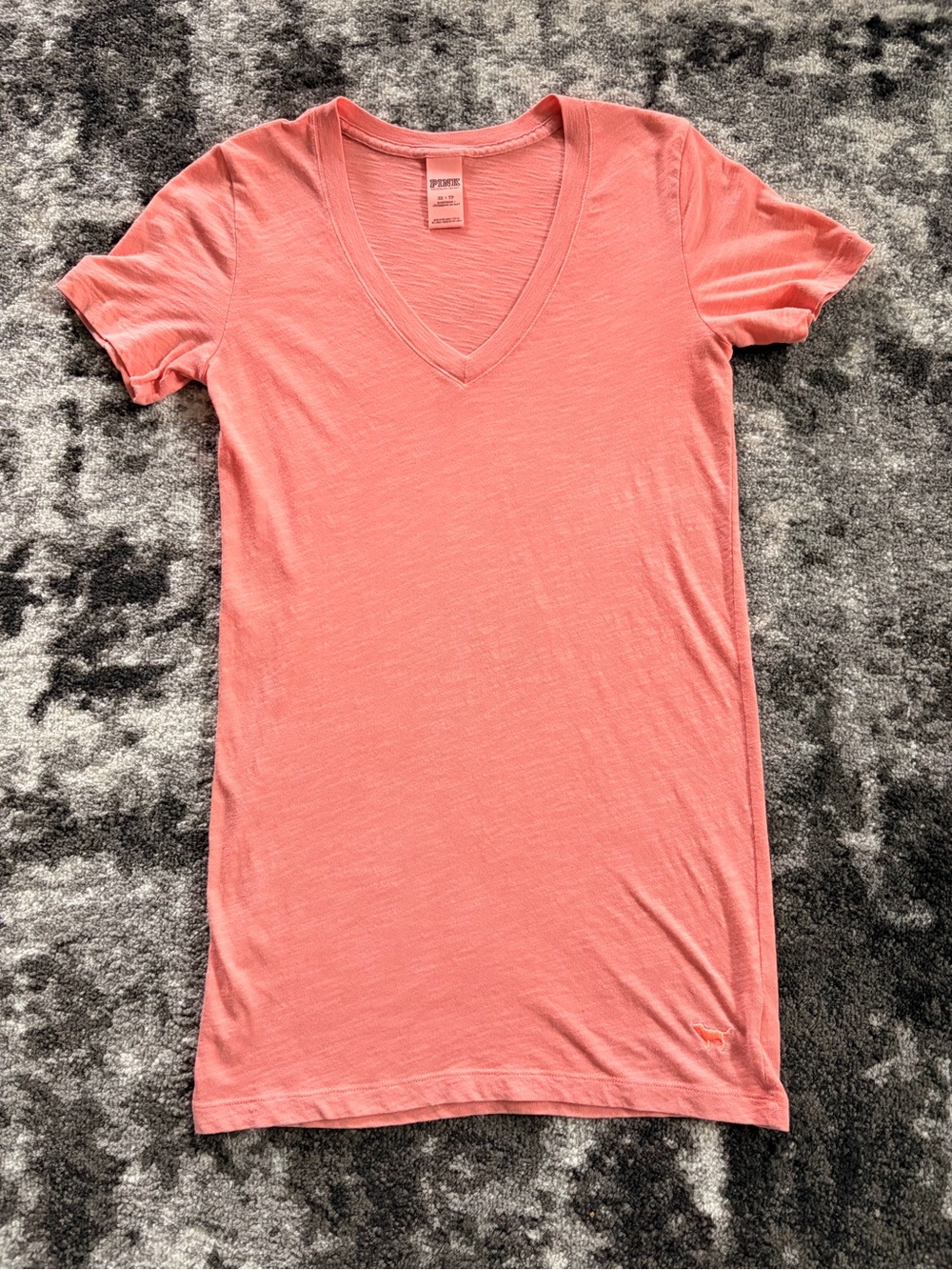 Coral V-Neck Sleep Tee